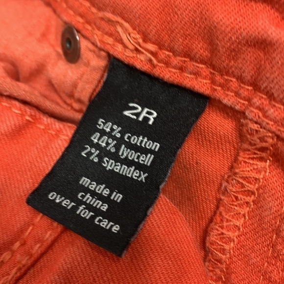 WOMEN’S The Limited Portland Orange Skinny Leg Low Rise Jeans Size 2R - Picture 10 of 11